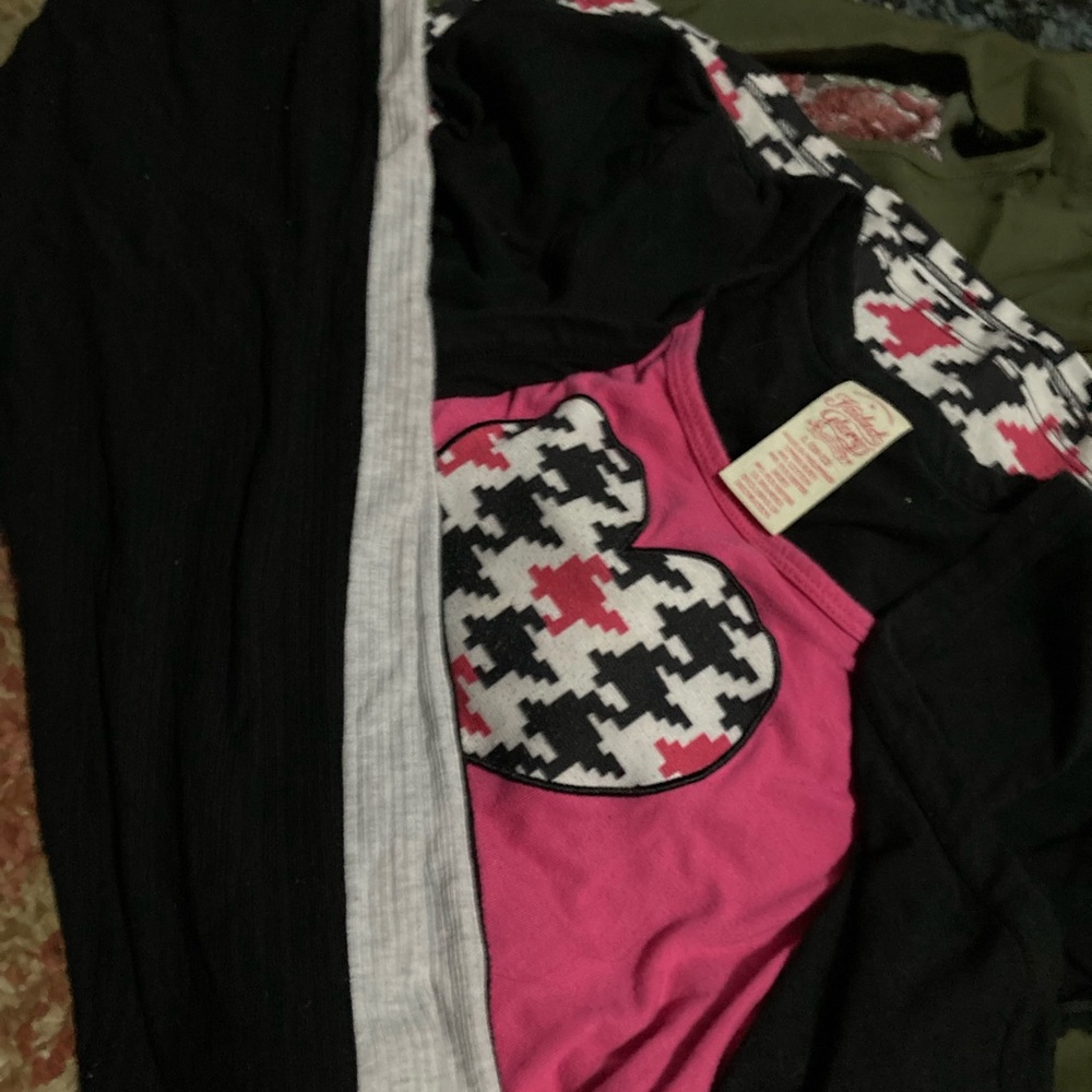 Pink & black girls size L 10-12 dress